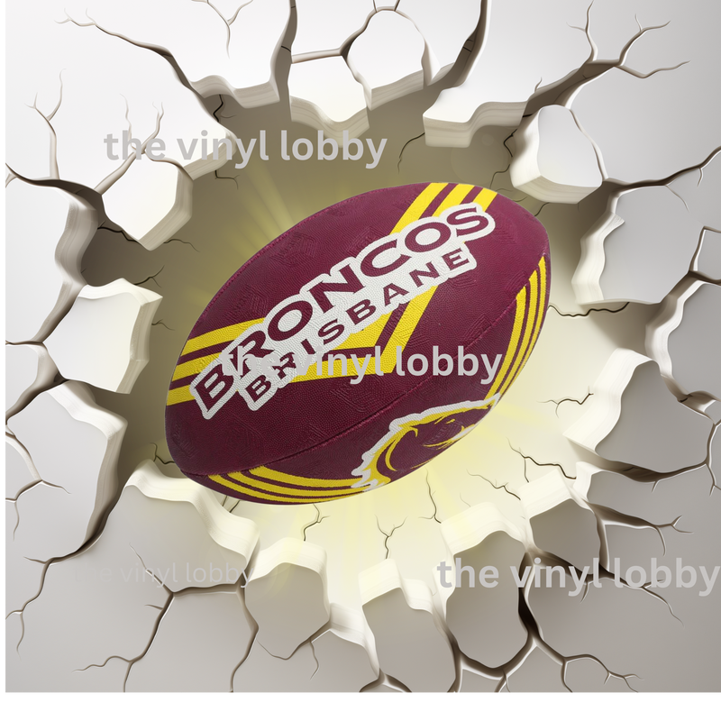 Cracked Wall Nrl Prints to suit Rectangle hardwood keyrings