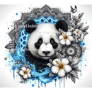 Mandala Panda 20oz Skinny Tumbler Printed Paper