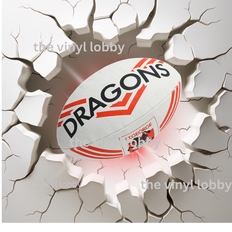 Cracked Wall Nrl Prints to suit Rectangle hardwood keyrings