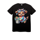 DTF Transfer Sheet - Hippy Floral Highlander Cow