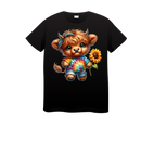 DTF Transfer Sheet - Hippy Sunflower Highlander Cow