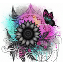 Blue Floral Dream Catcher 20oz Skinny Tumbler Printed Paper