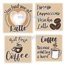 Coffee Sublimation Coaster Prints 4 Per Pkt 4"x4"