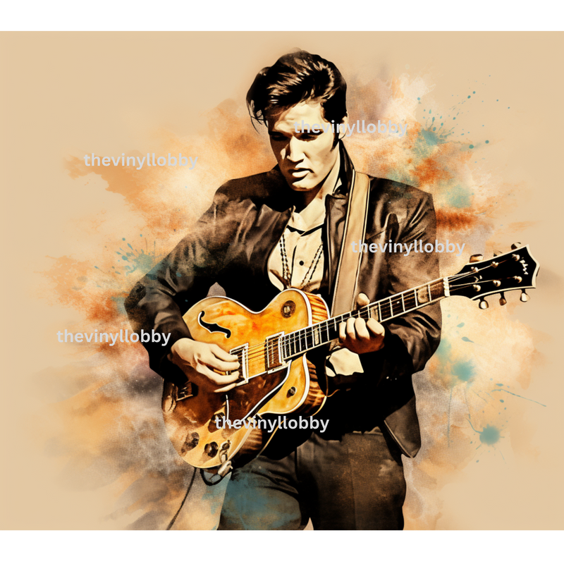 Singing Elvis 20oz Skinny Tumbler Printed Paper