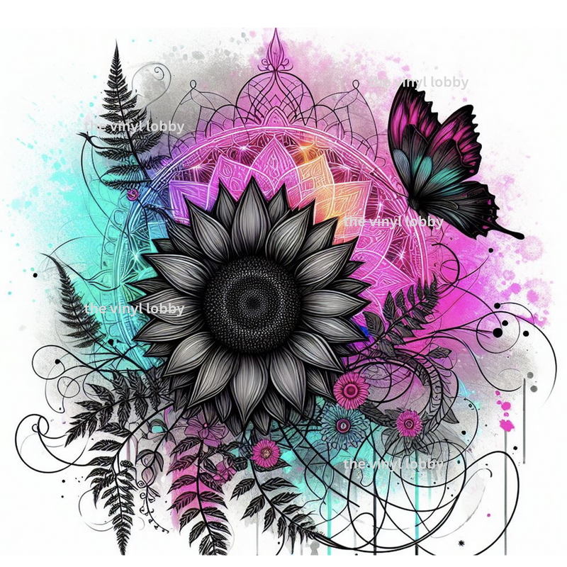 Blue Floral Dream Catcher 20oz Skinny Tumbler Printed Paper