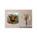 Square Clock Sublimation Print - Teal Highlander