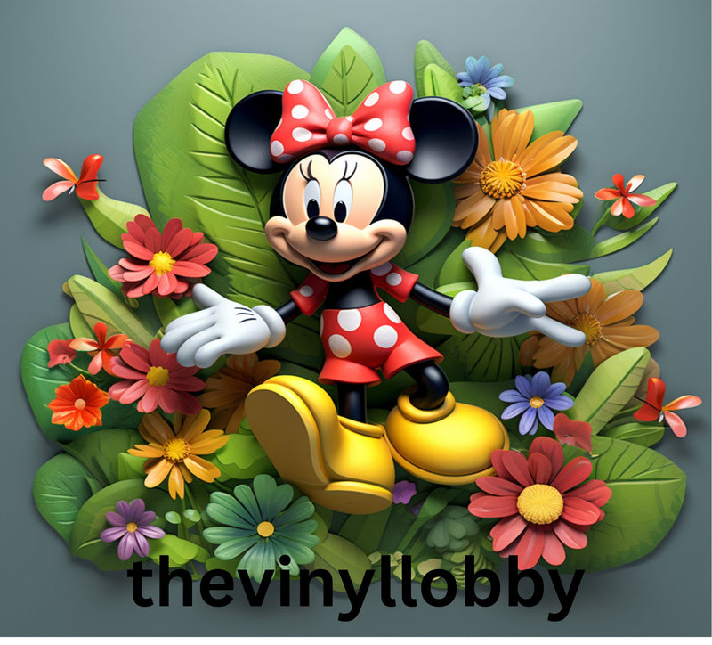 3D Green Mouse 20oz Skinny Tumbler Printed Paper