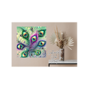 Square Clock Sublimation Print - Colourful Peacock