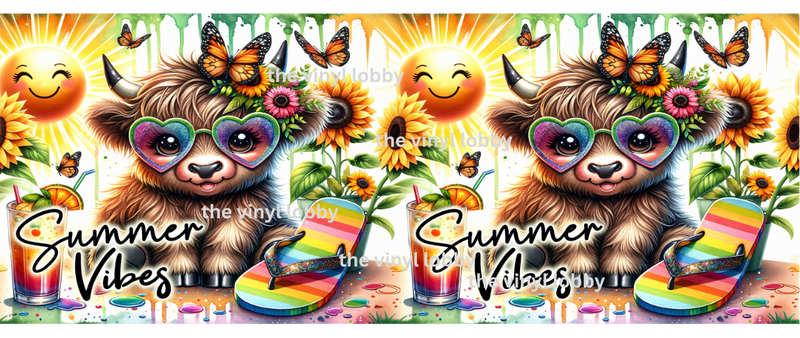 Summer Cow Printed Sublimation Paper