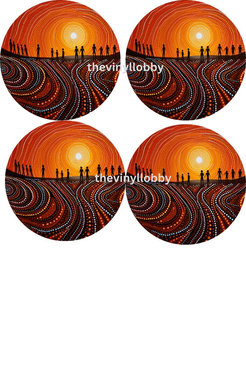 Sunset Round Coaster Sublimation Prints 4 Per Sheet