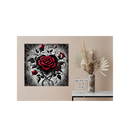 Square Clock Sublimation Print - Red Rose