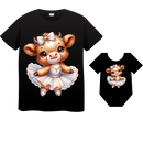 DTF Transfer Sheet - White Tutu Highlander cow