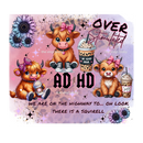 AD HD 20oz Skinny Tumbler Printed Paper