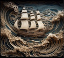 3D Sail Boat 20oz Skinny Tumbler Printed Paper