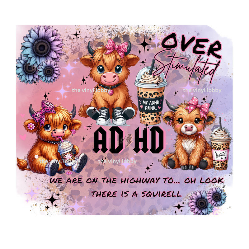 AD HD 20oz Skinny Tumbler Printed Paper