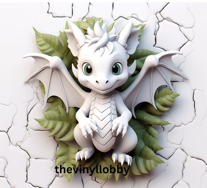 3D Dragon 20oz Skinny Tumbler Printed Paper