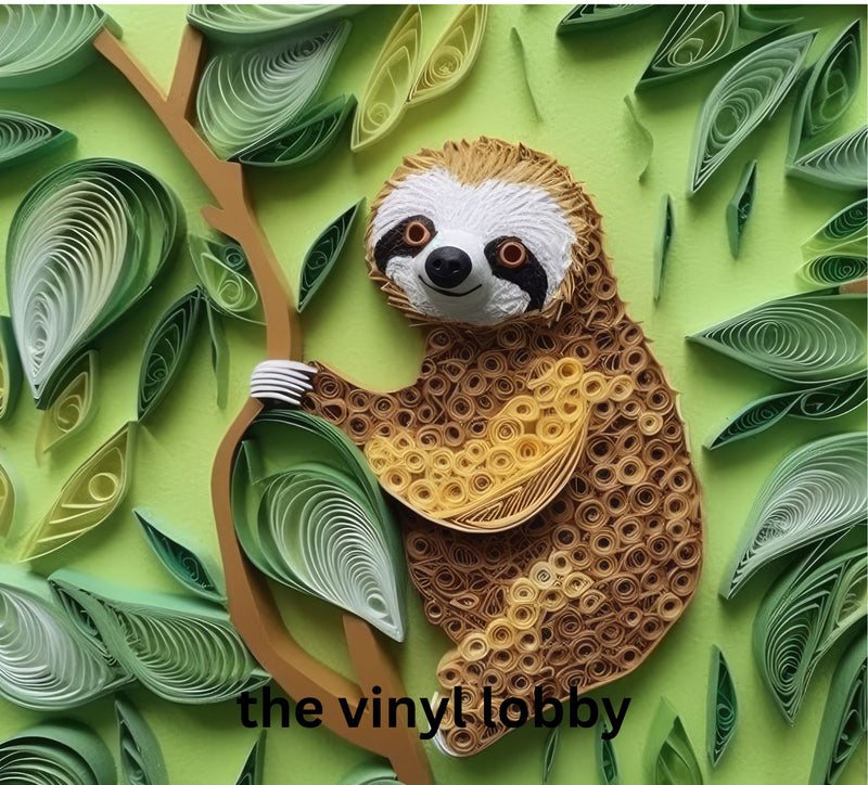 3D Baby Sloth 20oz Skinny Tumbler Printed Paper