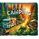 Let's go Camping Skinny Tumbler Printed Paper