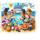 Girls Trip 2024 Skinny Tumbler Printed Paper