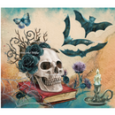 Skull Bats Skinny Tumbler Printed Paper