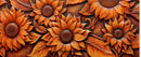 3D Leather Sunflowers Sublimation Paper for 11oz mug