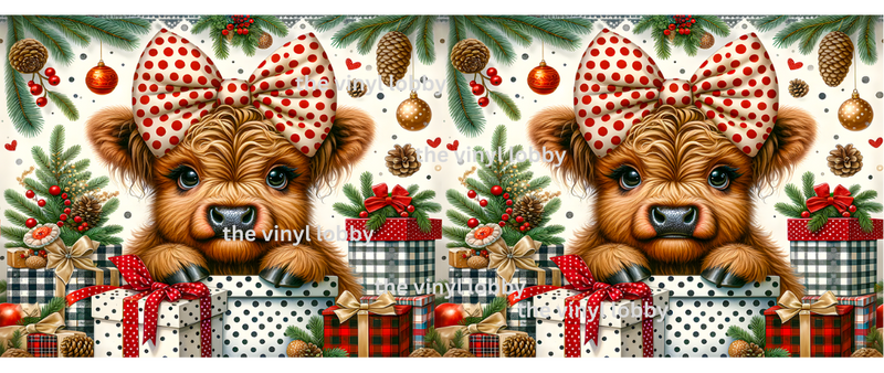 Cute Christmas Cow Printed Sublimation Paper