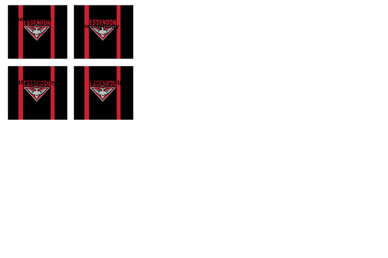 AFL Essendon 20oz Tumbler and Square Coaster Print