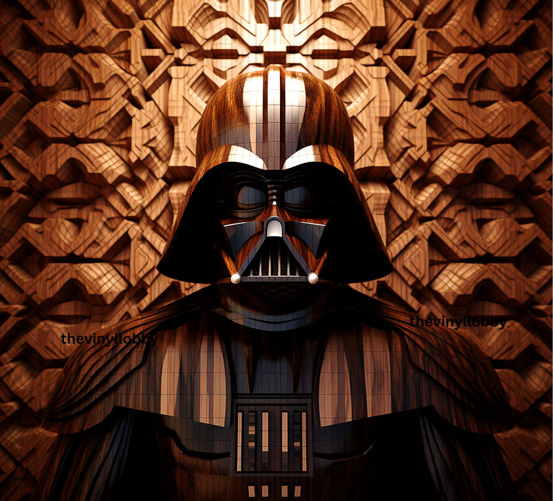 3D Wooden Vader 20oz Skinny Tumbler Printed Paper