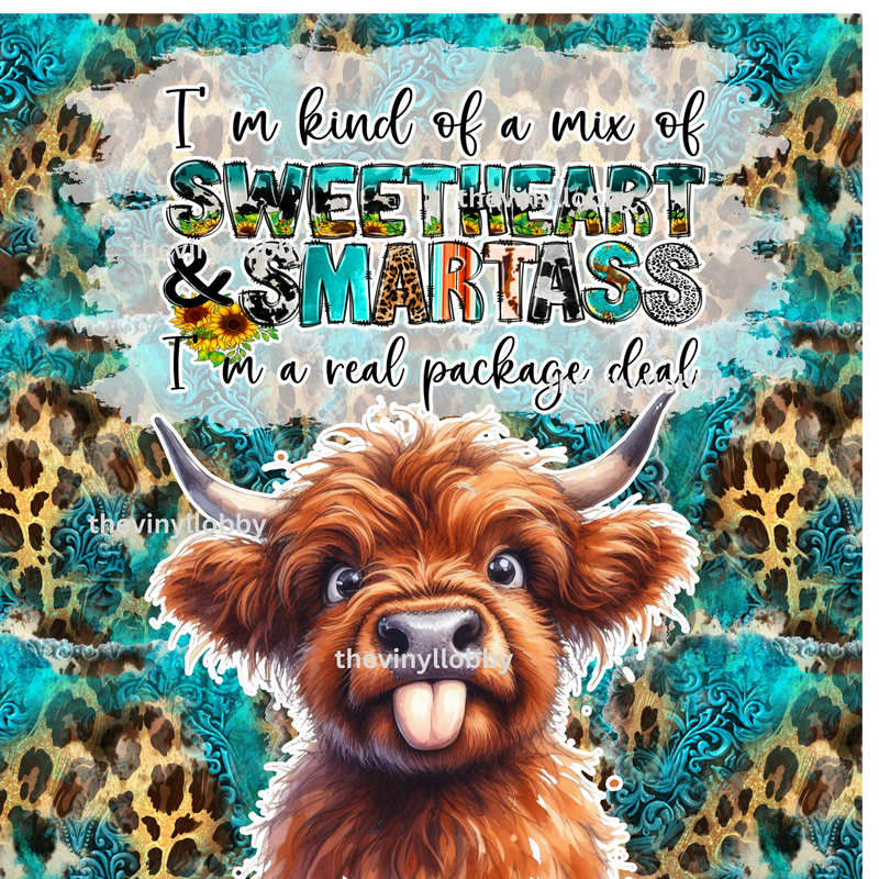 Sassy Cow 20oz Skinny Tumbler Printed Paper