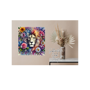 Square Clock Sublimation Print - Floral Tiger