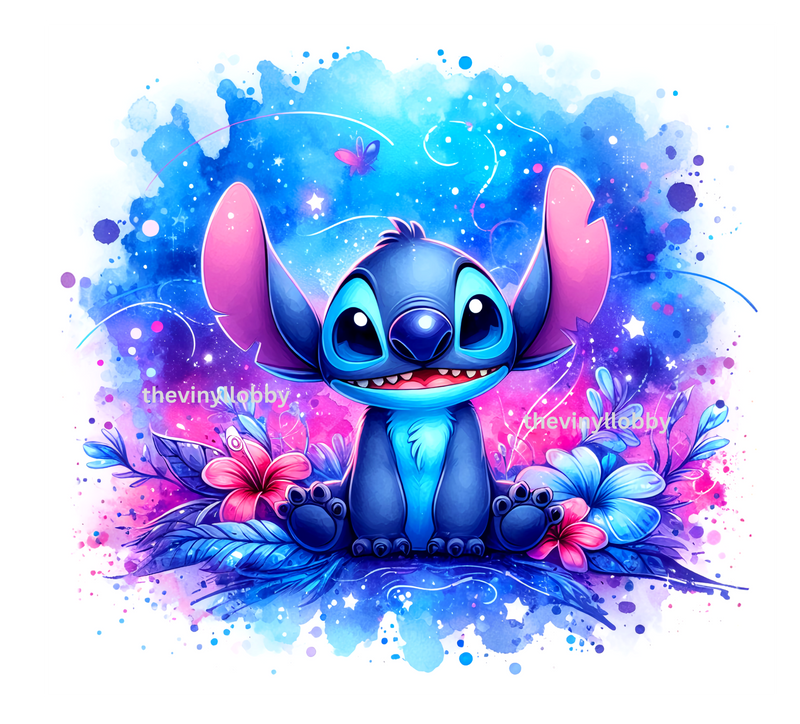 Pink and Blue Alien 20oz Skinny Tumbler Printed Paper
