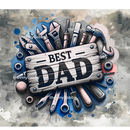 Grey Best Dad 20oz Skinny Tumbler Printed Paper