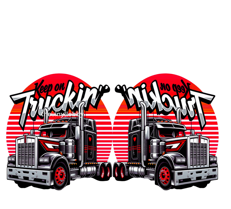 Keep on Trucken  Printed Sublimation Paper for 11oz mug.