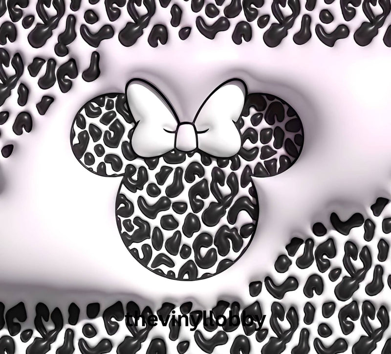 3D Puffy Mouse 20oz Skinny Tumbler Printed Paper