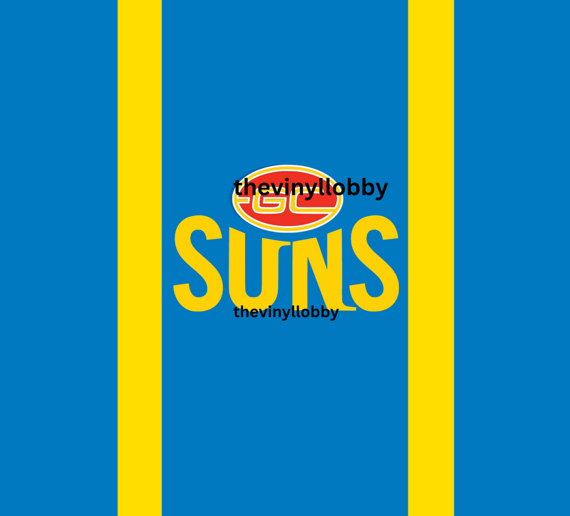 AFL Suns 20oz Tumbler and Square Coaster Print