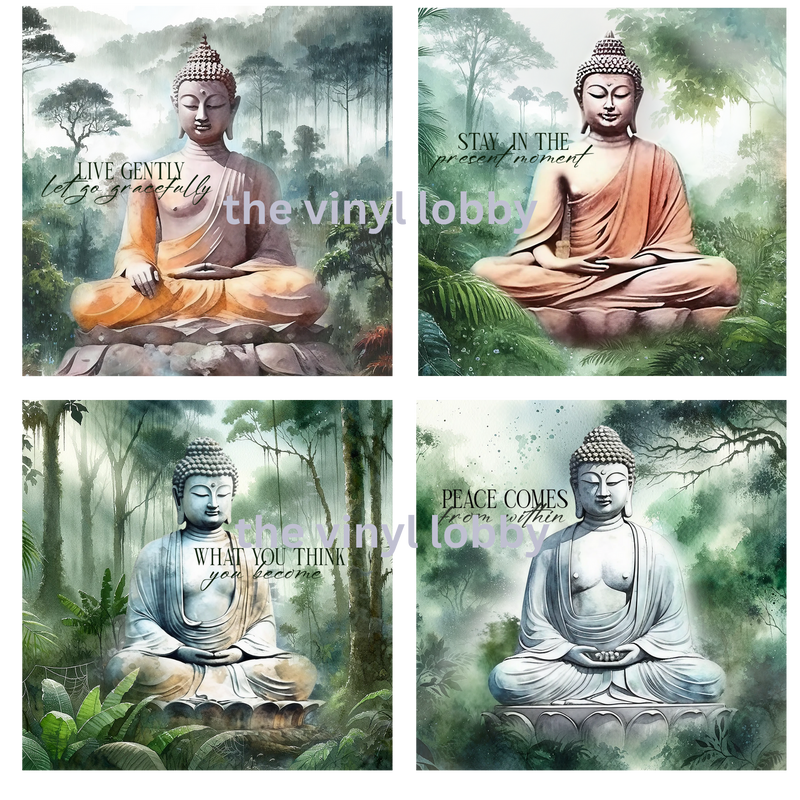 Budha Sublimation Coaster Prints 4 Per Sheet