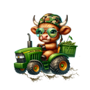 DTF Transfer Sheet - Tractor Cow