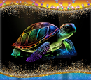 Neon Glitter Turtle 20oz Skinny Tumbler Printed Paper