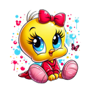 DTF Transfer Sheet - Sweet Yellow Bird