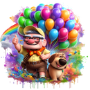 DTF Transfer Sheet - Balloons Up