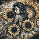 Cream Sunflower's Tattoo Lady 20oz Skinny Tumbler Printed Paper