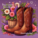 Purple Cowboy Boots 20oz Skinny Tumbler Printed Paper