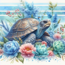 Underwater Turtle 20oz Skinny Tumbler Printed Paper