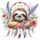 Sloth Dream Catcher 20oz Skinny Tumbler Printed Paper
