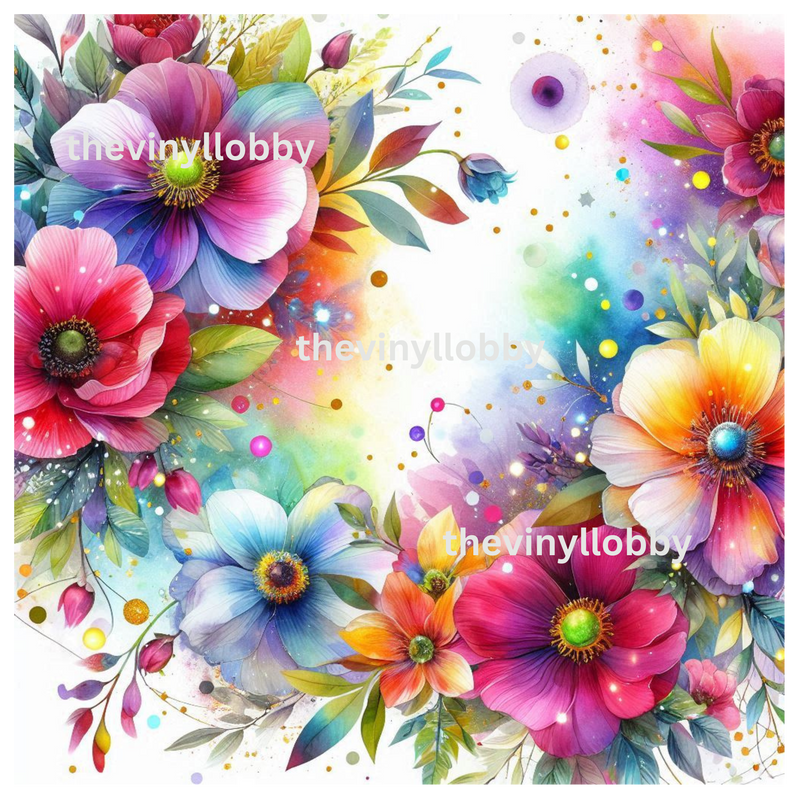 Tropical Floral 20oz Skinny Tumbler Printed Paper