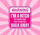 Warning Walk Away 20oz Skinny Tumbler Printed Paper