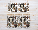 UV DTF 16oz Can Glass Wraps - Western/Tattoo Lady