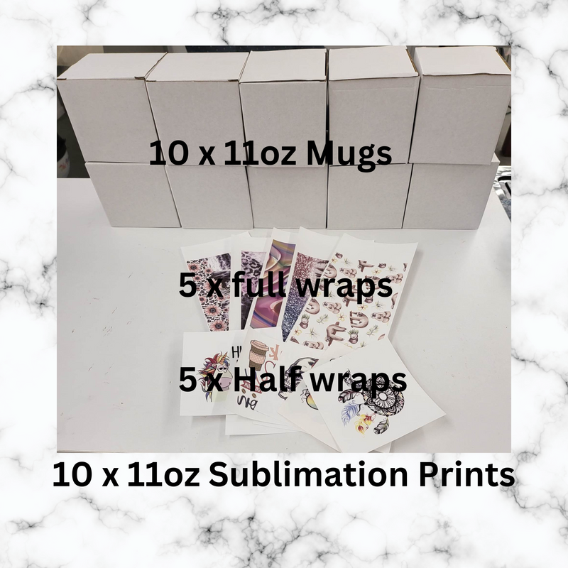 11oz Mug and Print Mystery Box 10 x 11oz Mugs 10 x 11oz Prints