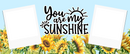 Sunflower Blue Template with 2 Photos Printed Sublimation Paper for 11oz and 15oz Mugs