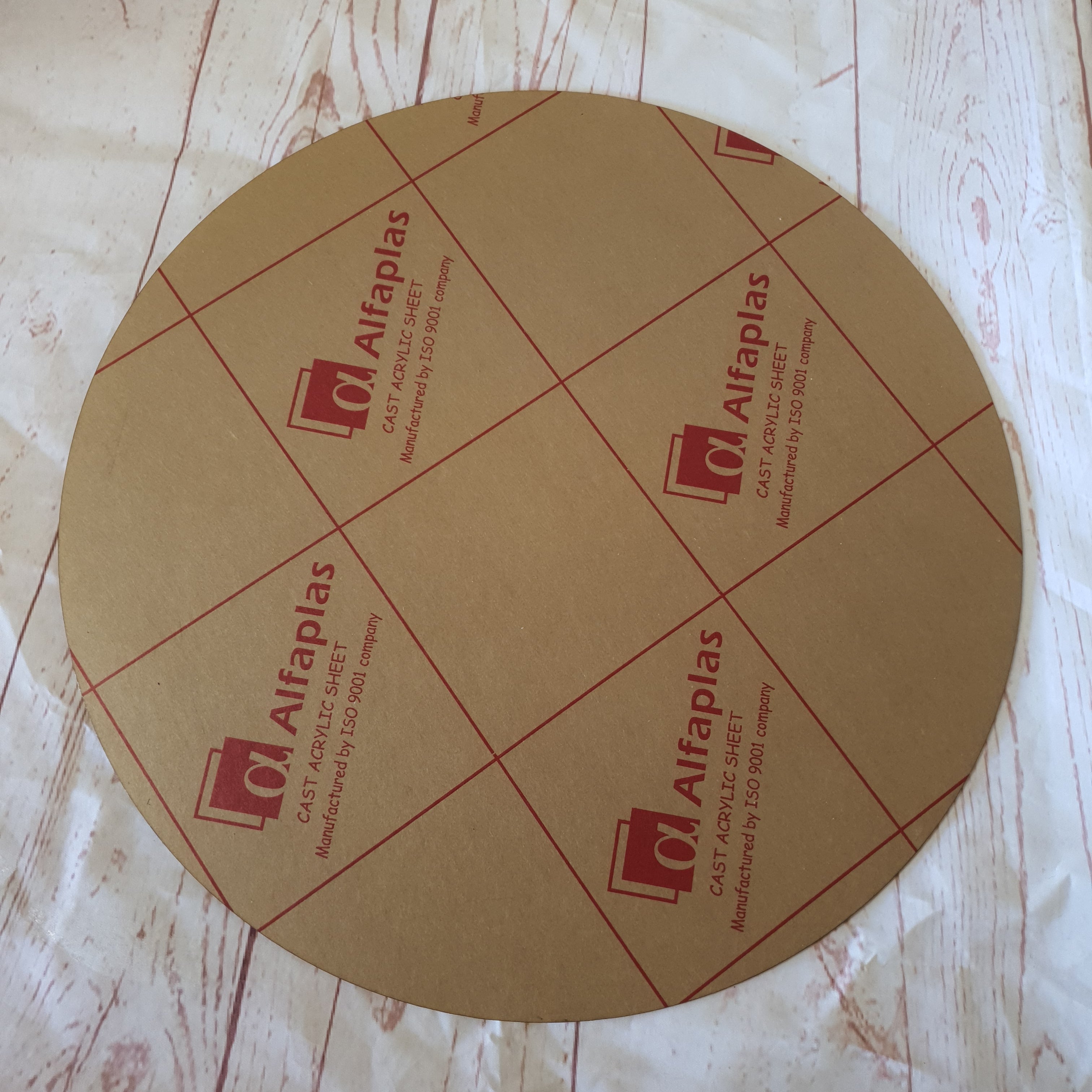 35cm 2mm Round Acrylic Disc.